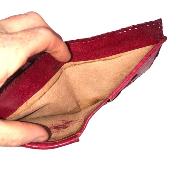 3 Piece Set South American hooved Deer TOOLED LEATHER wallet case set E… - Picture 4 of 5